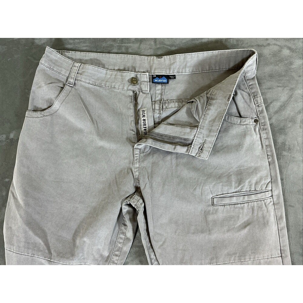 Kavu 34x33 Gray Outdoor Trail Climbing Adventure Pants Men’s Heavy Cotton